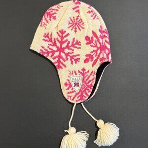 Dale of Norway Pink and Cream Winter Hat / Beanie - lightly used